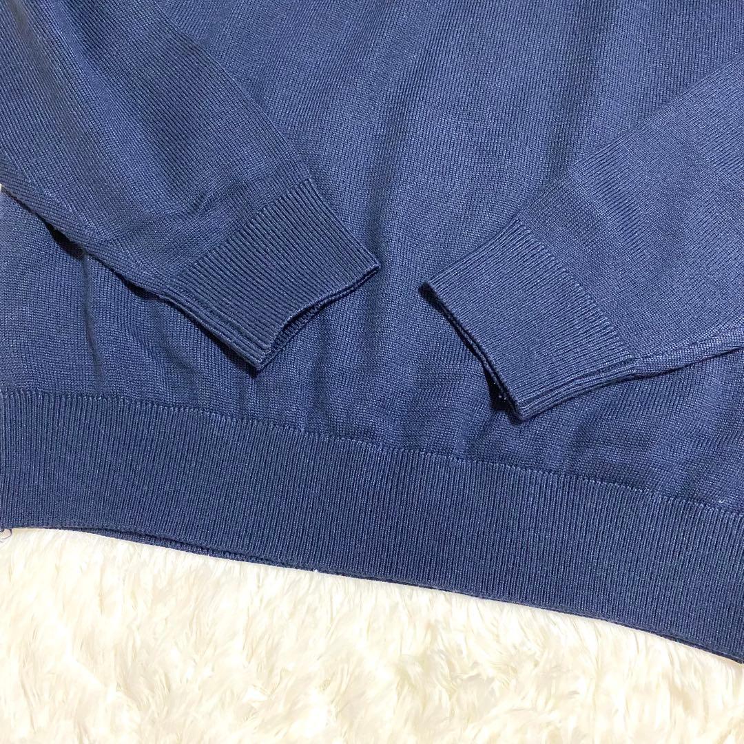 キャロウェイ　ニット　セーター　クルーネック　刺繍ロゴ　ネイビー　ゴルフ　XL