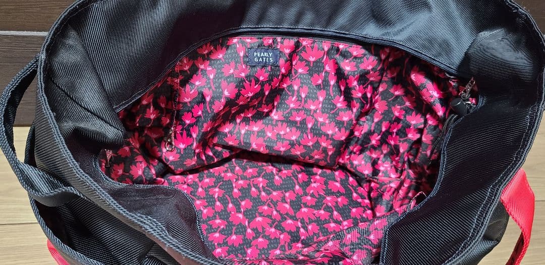 PEARLY GATES トートバッグ ネイビー×ピンク