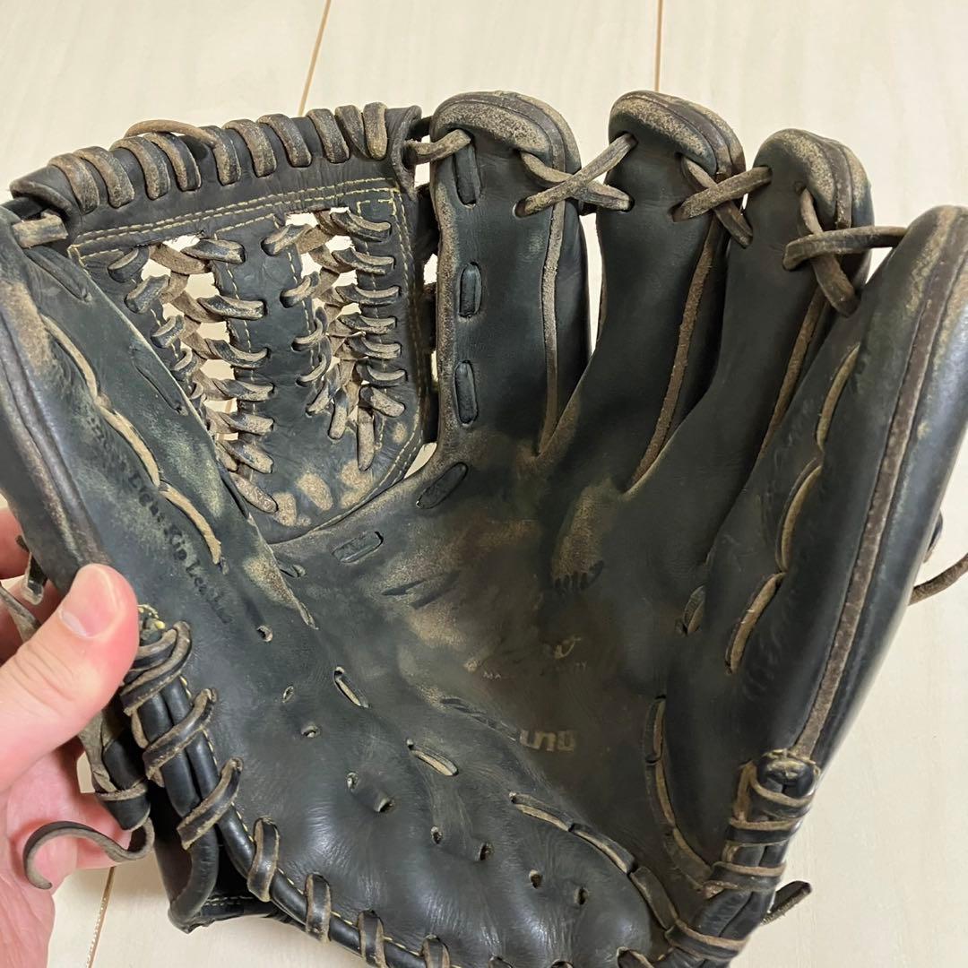 ミズノプロ　硬式グローブ　野球　ブラック　キップレザー
