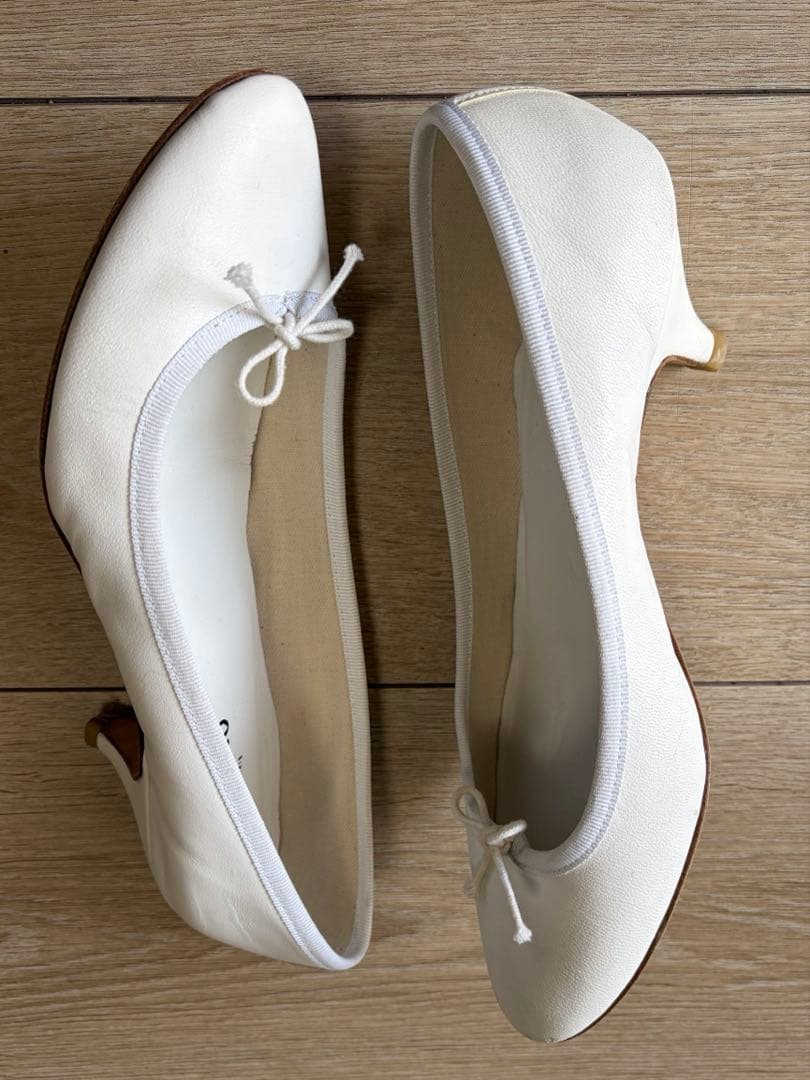 Repetto レペット バレエシューズ 白 レザー 40 25cm