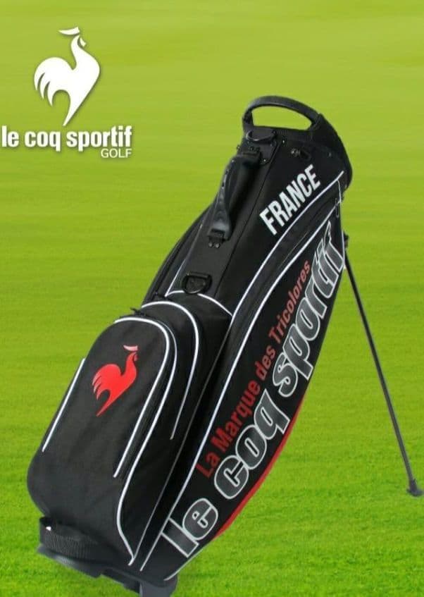 ★美品★le coq sportif ゴルフキャディバッグ　スタンド付き　9型