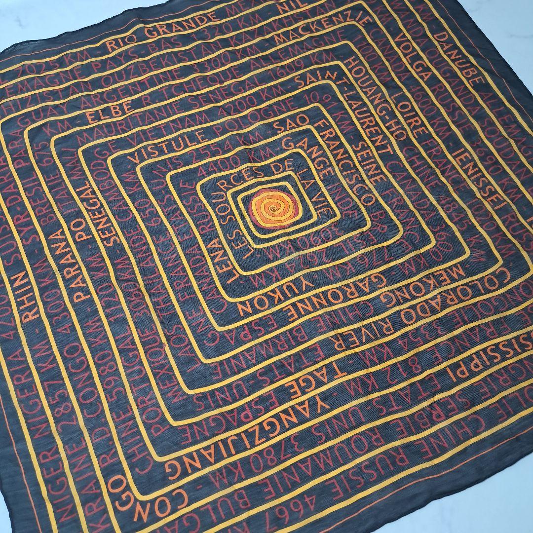 t*3様 20251021　HERMES　エルメス　スカーフ　生命の源　ブラック