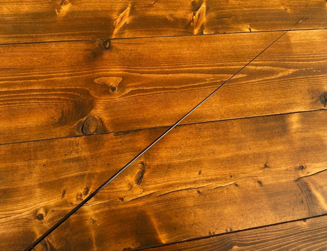 小物釣り竿　タナゴ竿　150cm ウッドグリップ　振り出し竿　グリーン×ホワイト