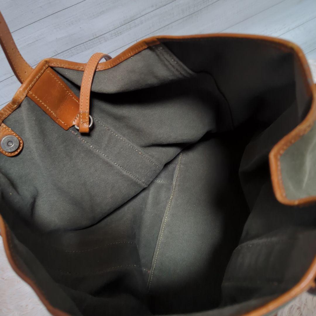 【Paul Smith】 レザー＆キャンパス/トートバッグ/肩掛け可/A4収納可