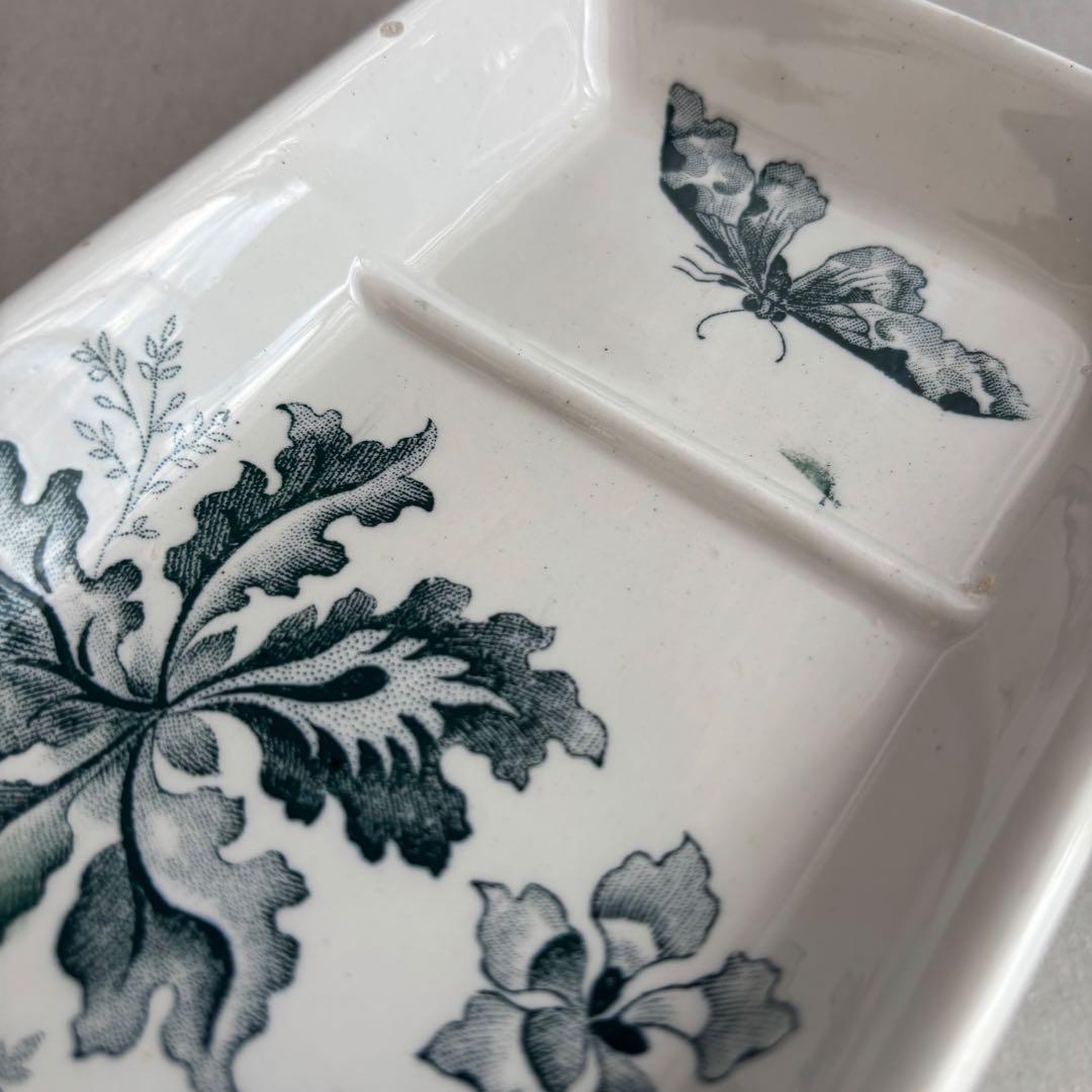 専用❣️希少 フランスアンティーク サンタマン ORCHIDÉES 蝶と蘭 トレイ