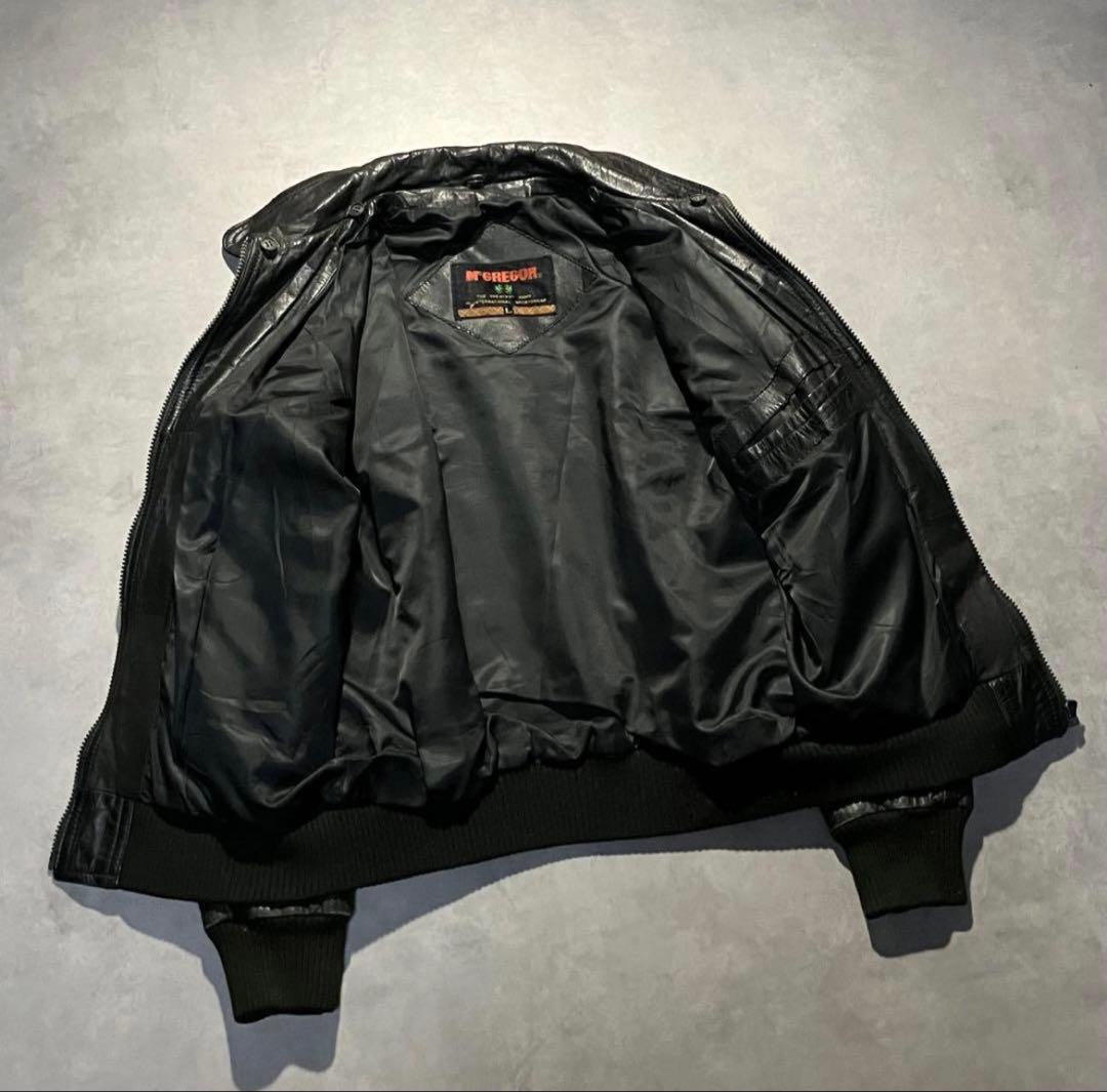 80s MCGREGOR A-2 レザージャケット　革ジャン　短丈