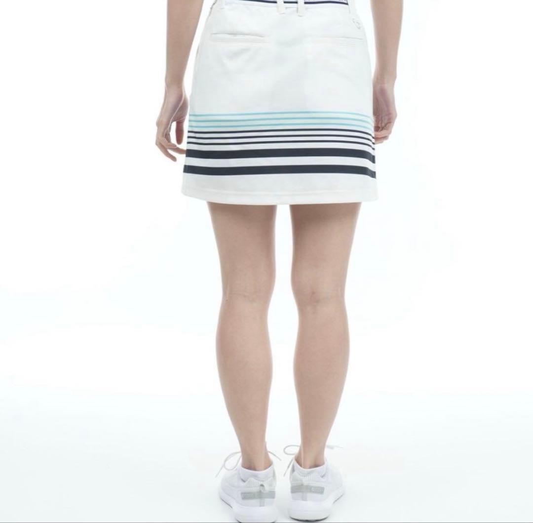 [トミーヒルフィガーゴルフ] パネルボーダーポンチスカート