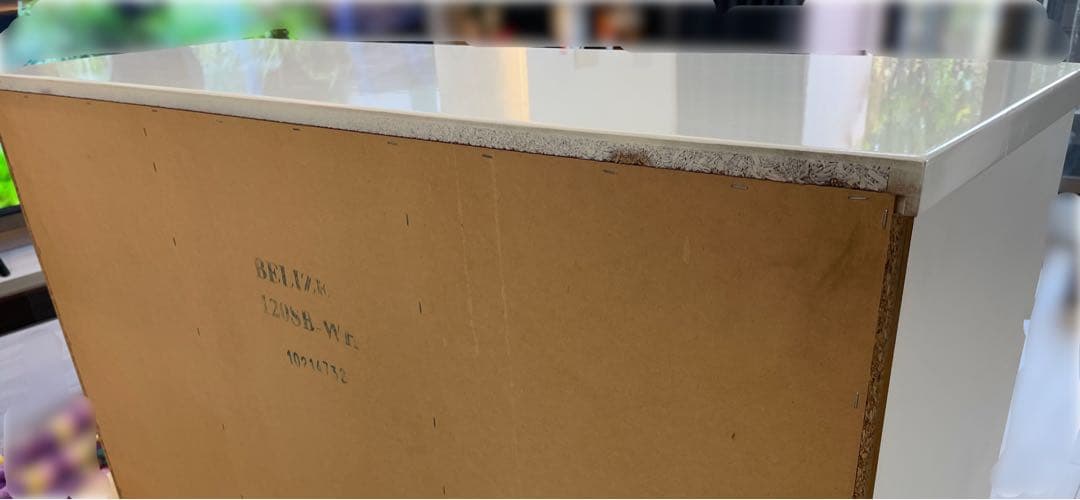 ホワイト ロータイプ　キッチンボート　食器棚 ガラス扉 引き出し