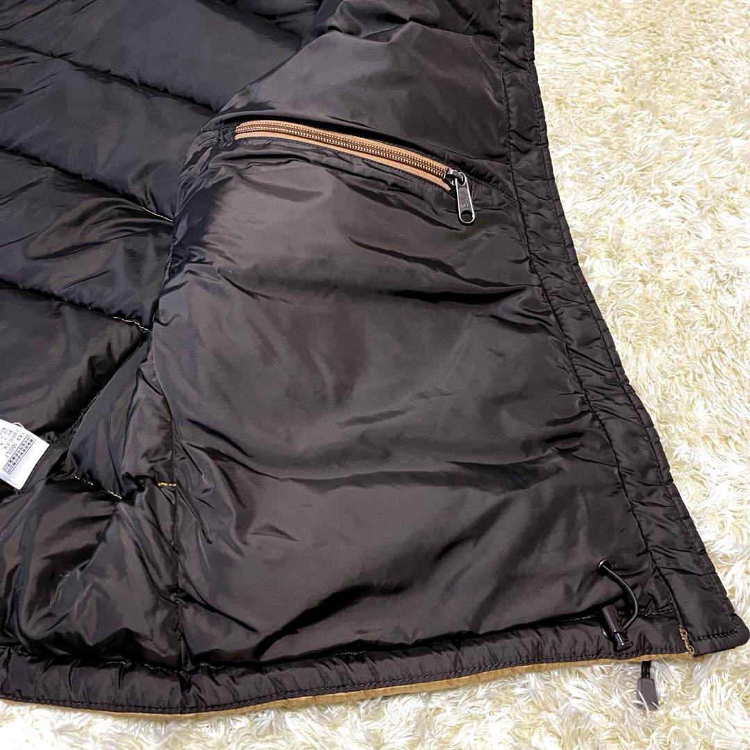 ノースフェイス　ダウンベスト　700フィル　メンズｌ　韓国100　ブラウン黄土色