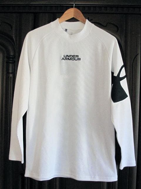 Under Armour M's Golf XL 白 ワッフル モックネック