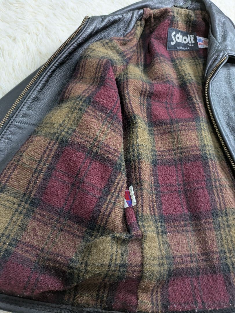 Schott サイズ40 ブラック レザージャケット