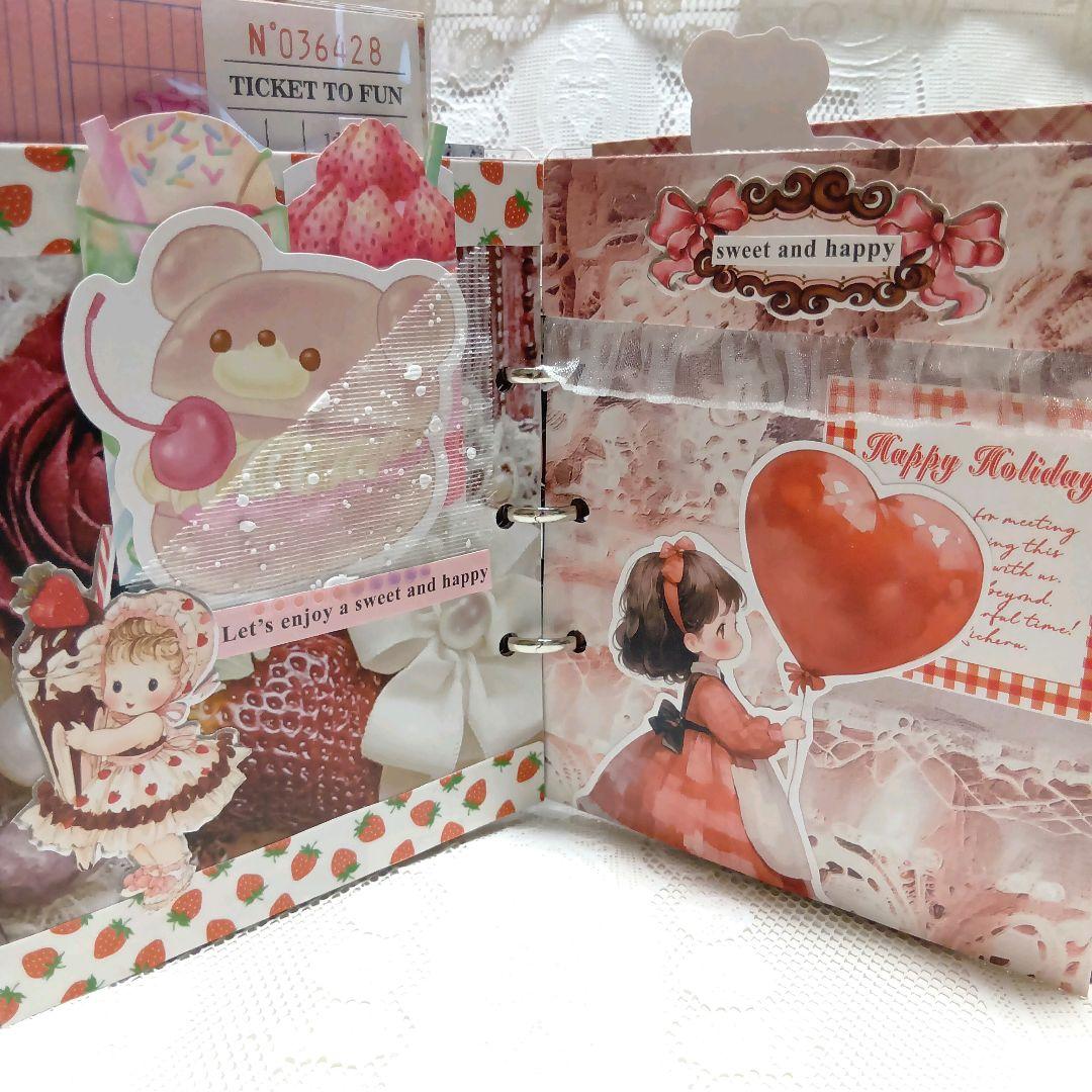 おすそ分けファイル♡ガール 紙もの イチゴとチョコのコラージュ