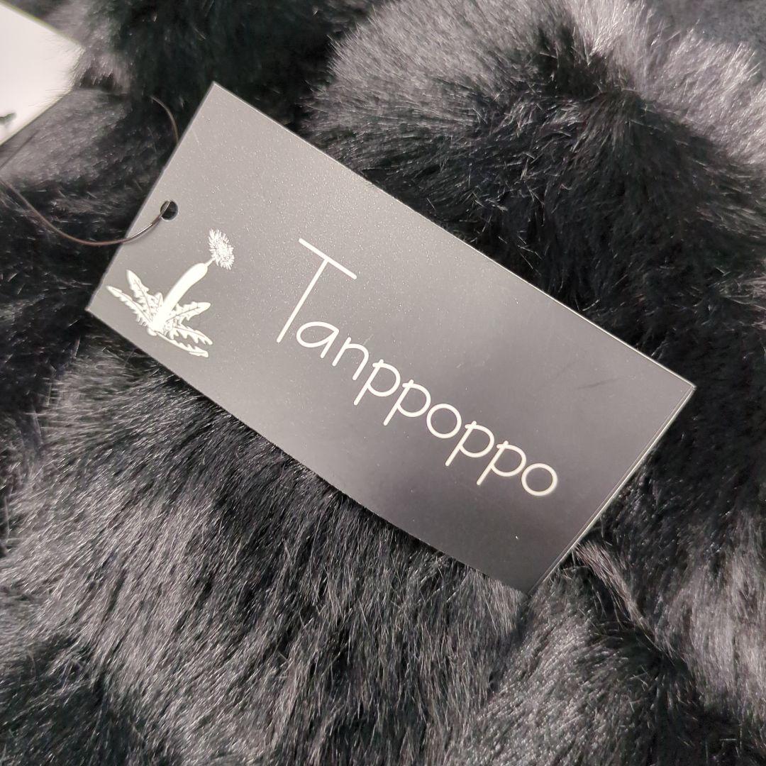 【大人気！！】たっぷりファーのケープマント ブラック フリーサイズ