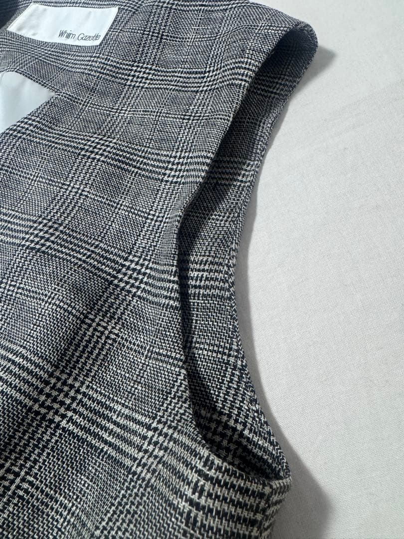 Whim Gazette グレンチェックベスト