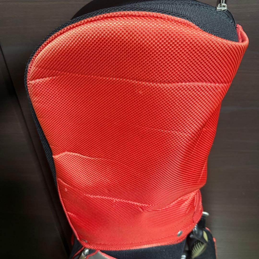 adidas キャディバッグ ゴルフバッグ スリーストライプ レッド