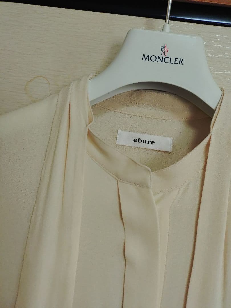 ✿　ebure ビスジョーゼットボウタイシャツブラウス