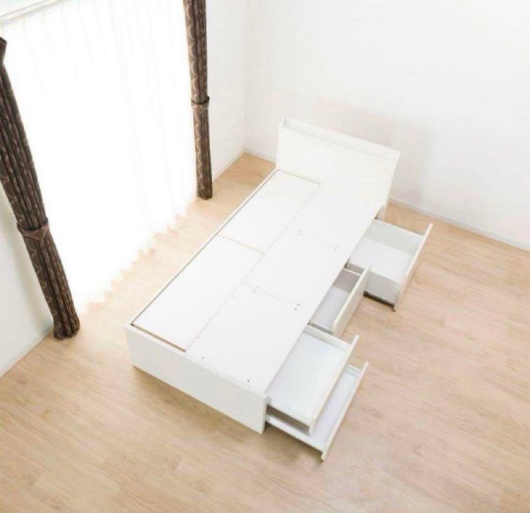 11/4まで ニトリ シングルベッドフレーム 収納付き