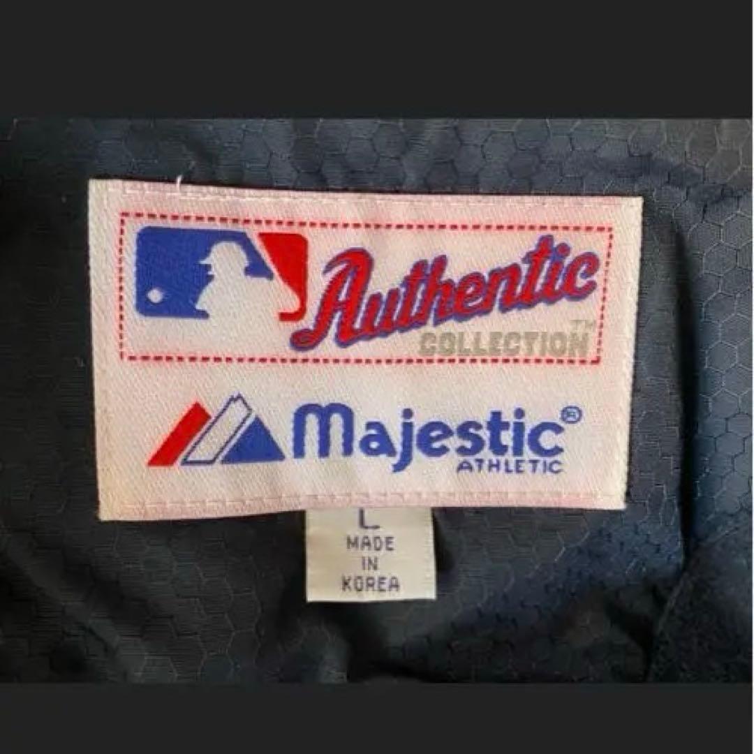 AtlantaBraves 刺繍ロゴ ナイロンジャケット グレー