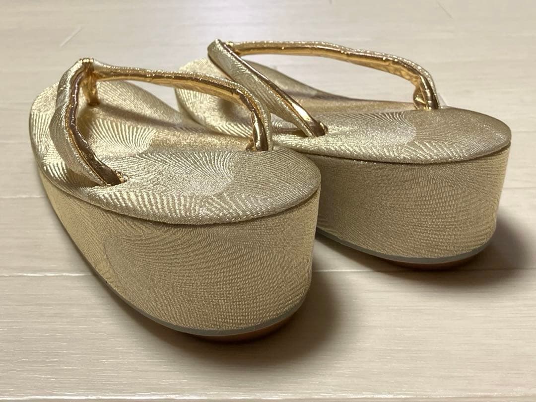 《未使用・訳あり》草履バッグセット　フォーマル　ゴールド