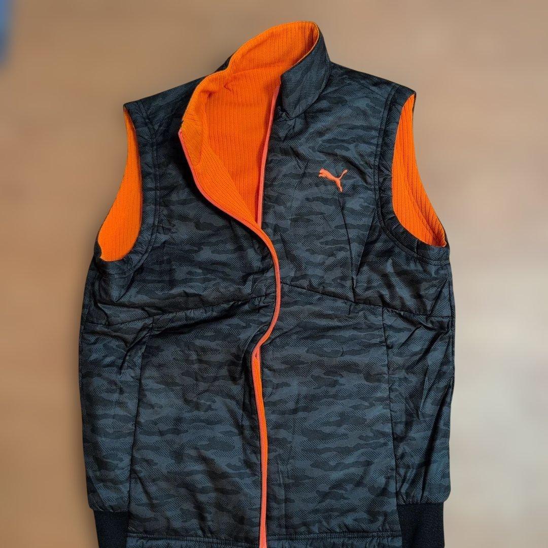 激安！１日！PUMA 美品ゴルフ 柄 ジャケット＆ベスト+リバーシブルベスト