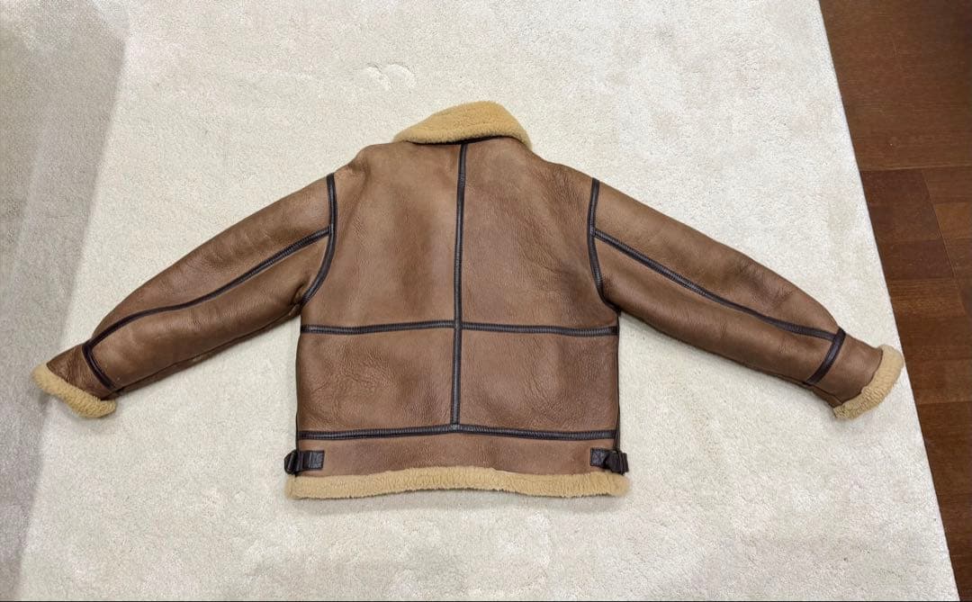 B3 羊革　レザージャケット　リアルムートン　ヴィンテージvintage b-3