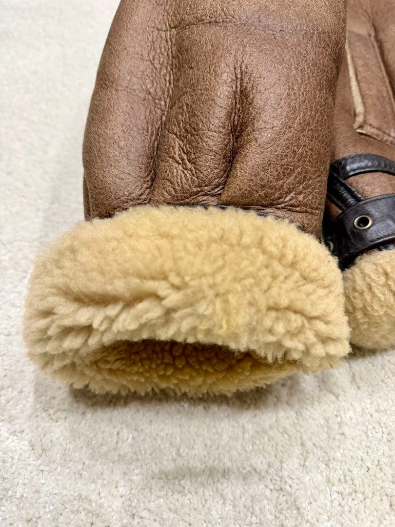 B3 羊革　レザージャケット　リアルムートン　ヴィンテージvintage b-3