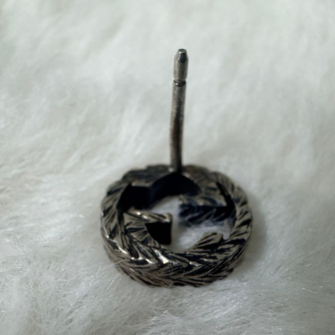 GUCCI グッチ インターロッキング 片耳 ピアス アラベスク シルバー