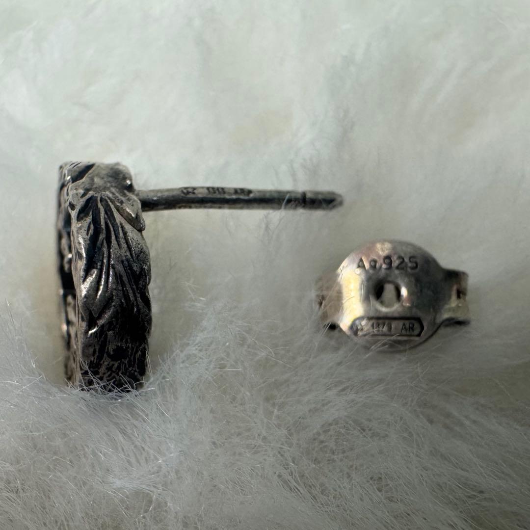 GUCCI グッチ インターロッキング 片耳 ピアス アラベスク シルバー