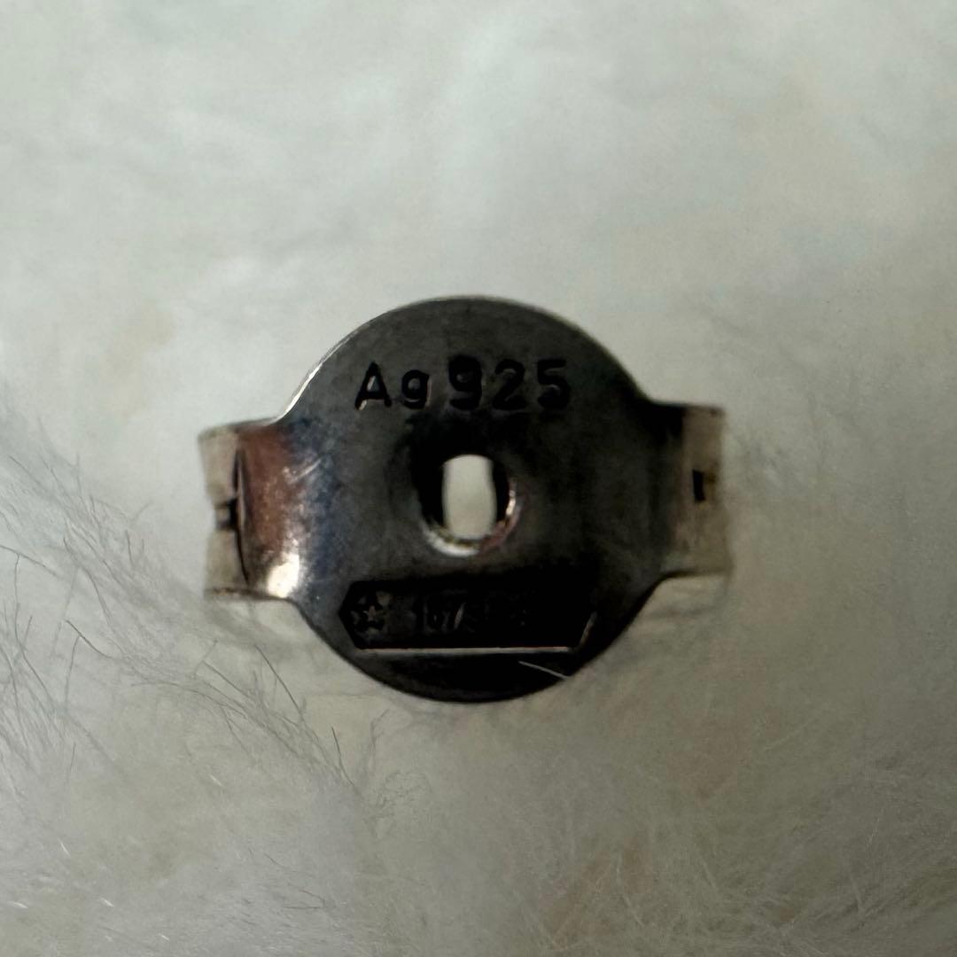 GUCCI グッチ インターロッキング 片耳 ピアス アラベスク シルバー