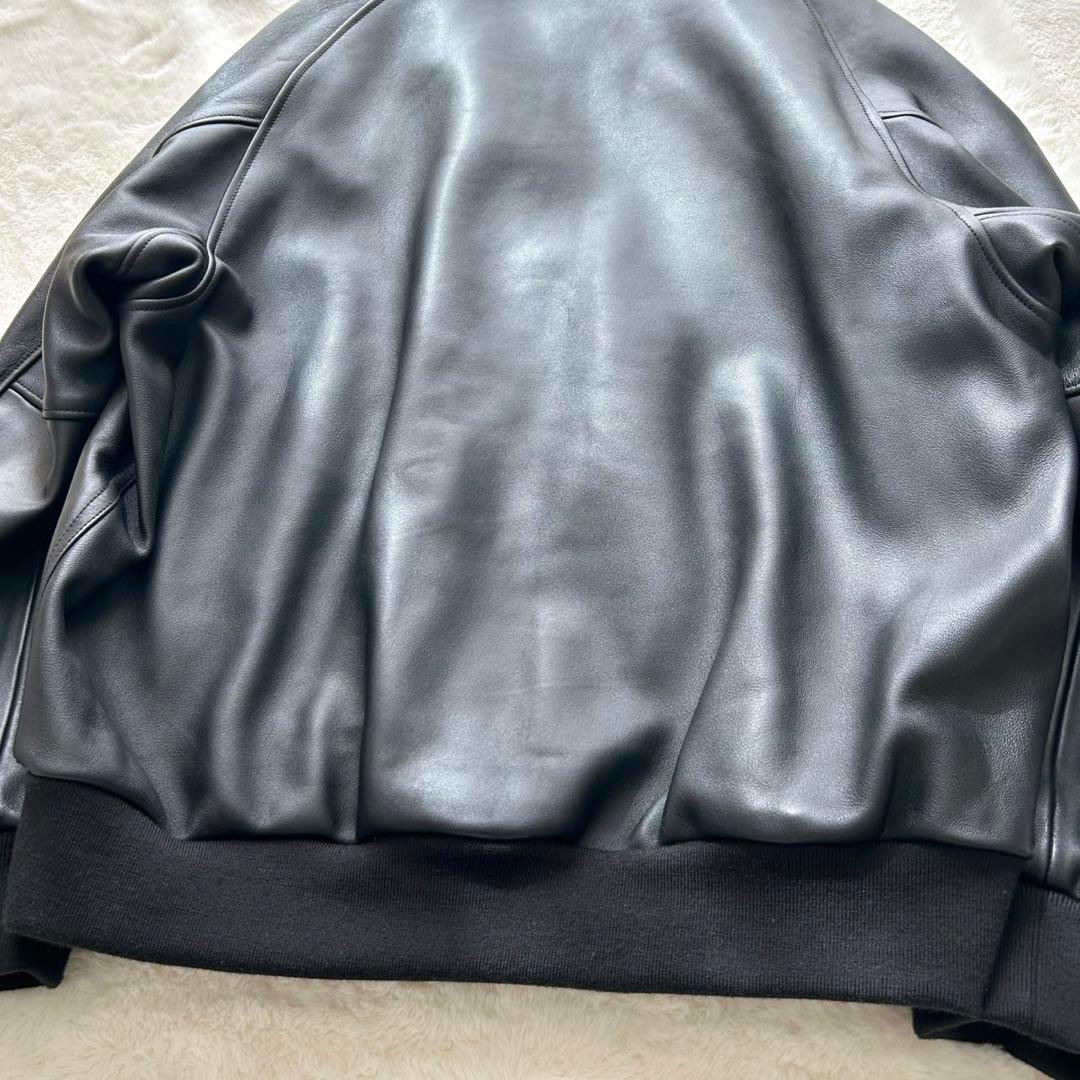 【美品】SKOOKUM スクーカム オールレザージャケット 黒　XL