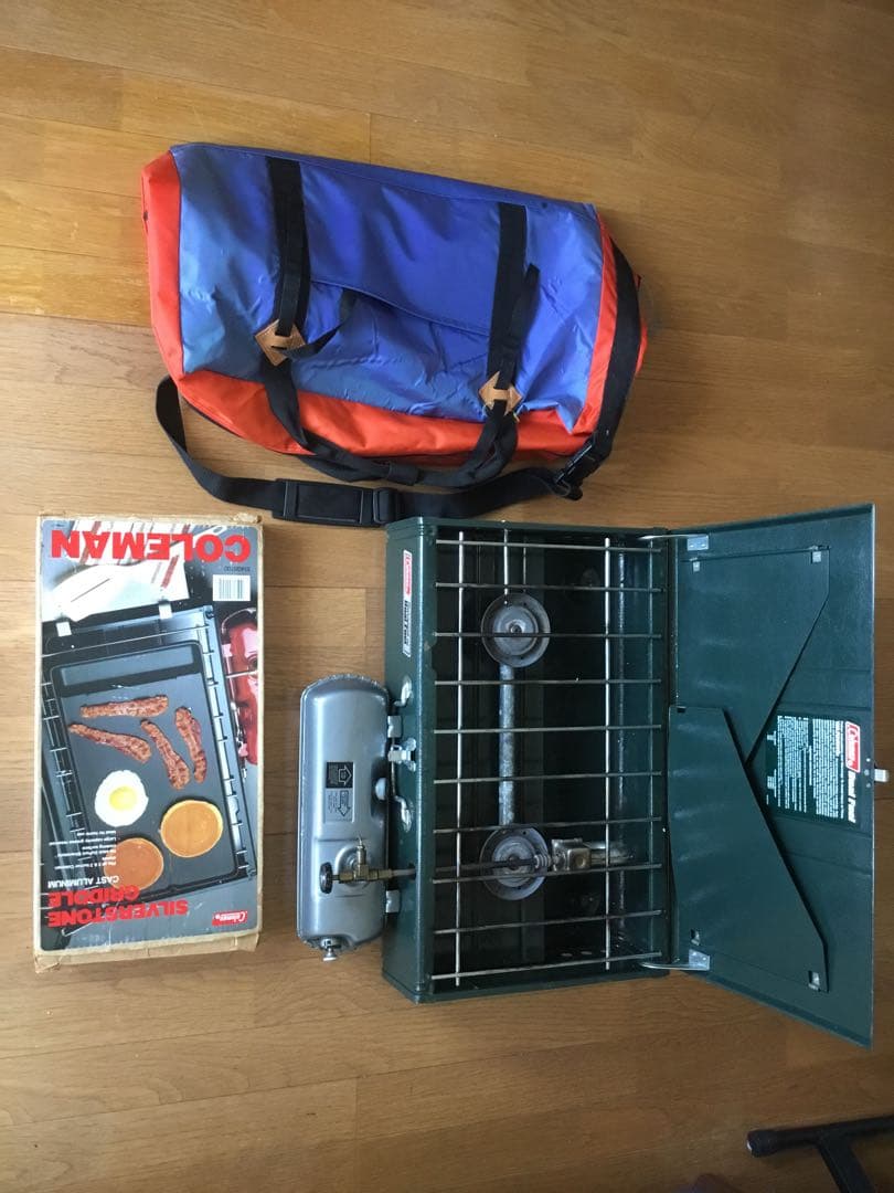 Coleman ツーバーナー とグリル　dual fual 414