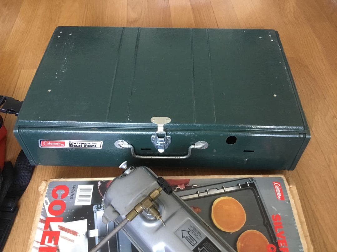 Coleman ツーバーナー とグリル　dual fual 414