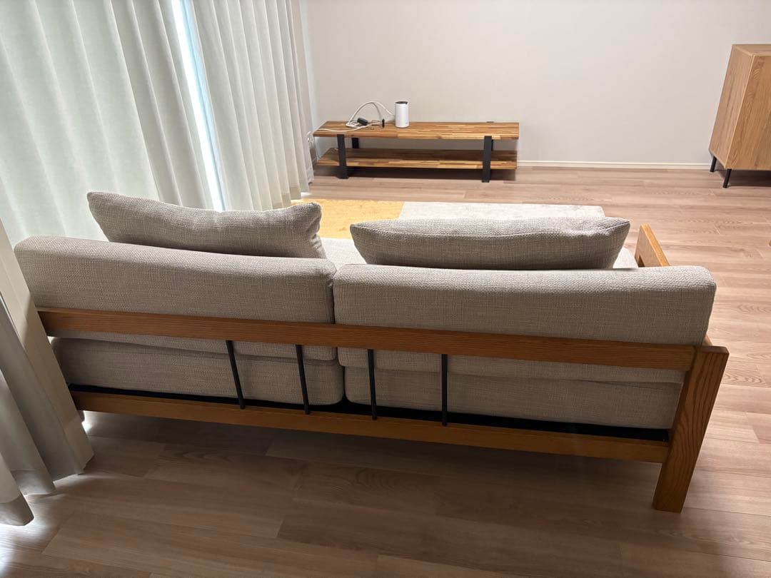 【4月末まで】unico ベージュ3人掛ソファーLEND(レンド)