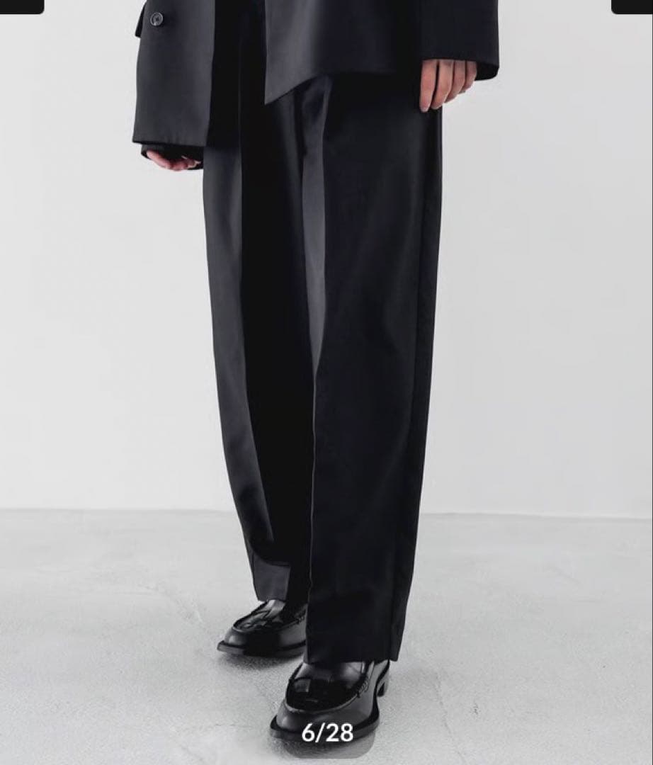 ［CTHY］TWILL WIDE TAPERED SLACKS