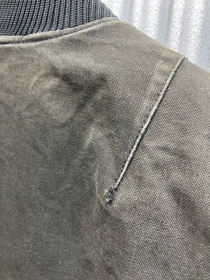 carharttダックジャケットM黒フェードボンバージャケット中綿キルティング