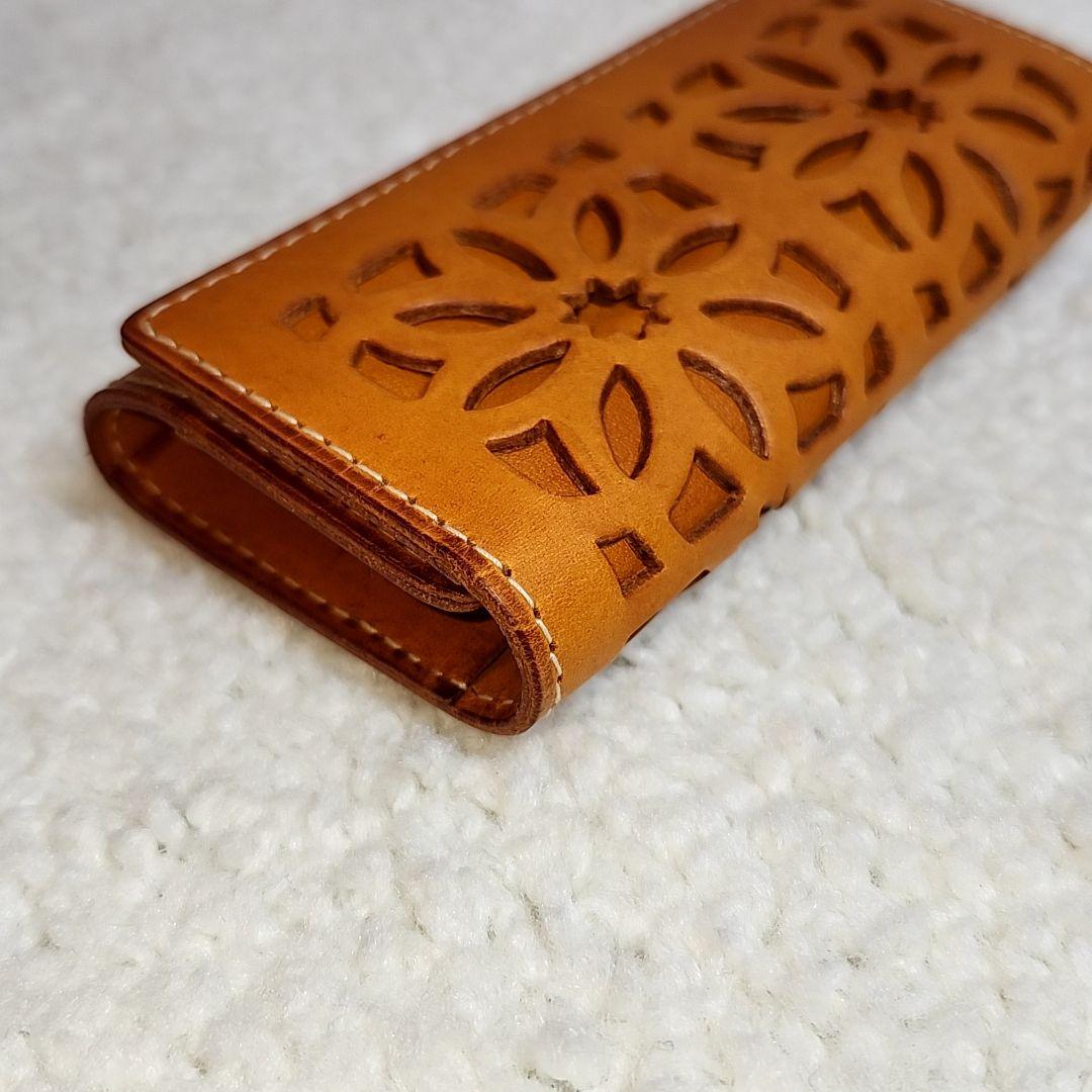 ゲンテン　カットワーク　5連　キーケース　美品