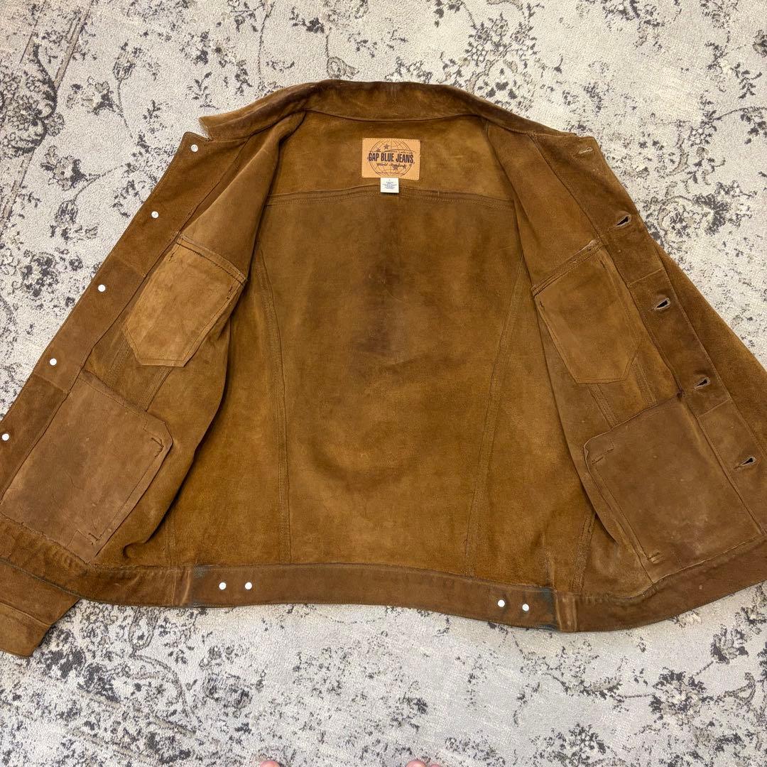 GAP BLUE JEANS スエードトラッカージャケット L ヴィンテージ