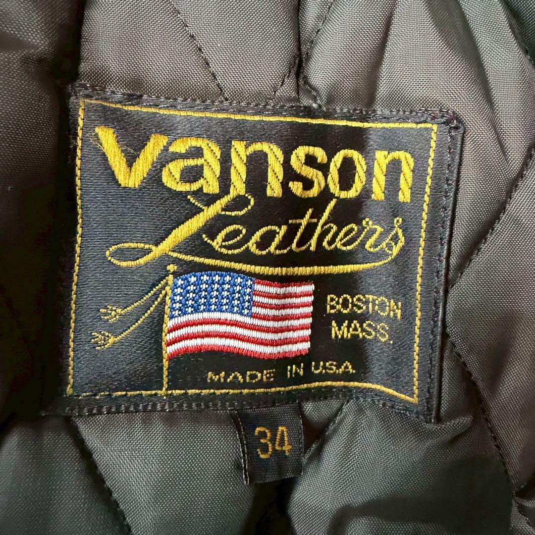 VANSON C2 ライダースジャケット キルティング USA 本革 ベルト