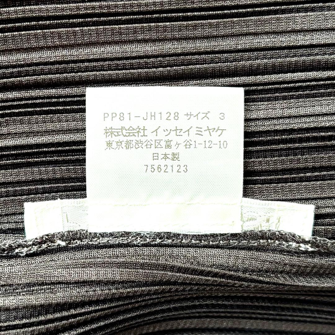 PLEATS PLEASE ロングワンピース　ノースリーブ　ダークブラウン　3