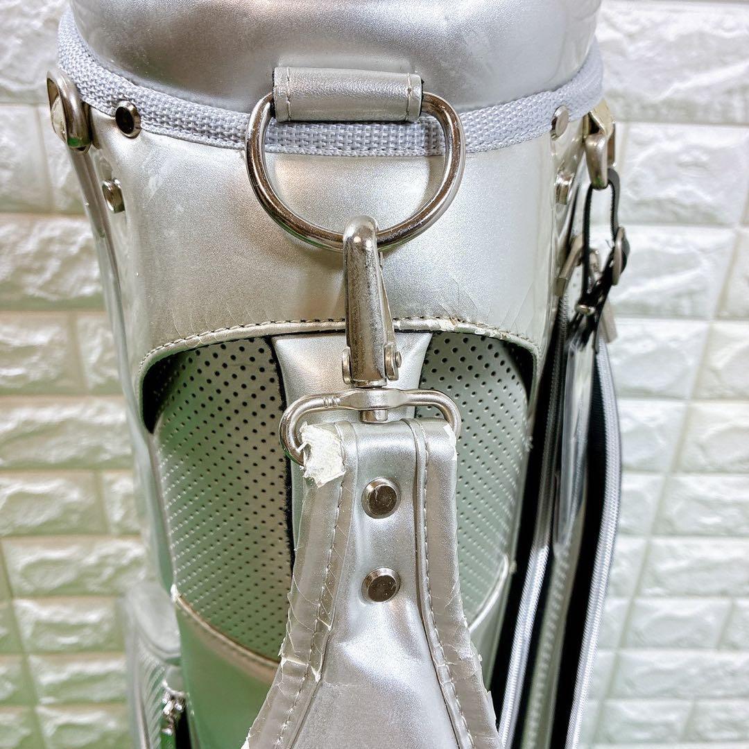   キャディーバック　シルバー スタンド式　ネームプレート