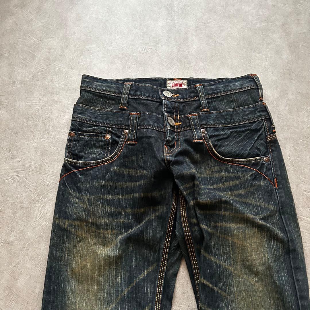 パンツ archive grunge edwin fade denim pants