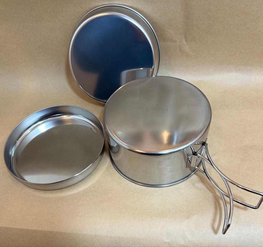 キャプテンスタッグ　クッカーセット　ごはん炊きクッカー　フライ返し、お玉　付き