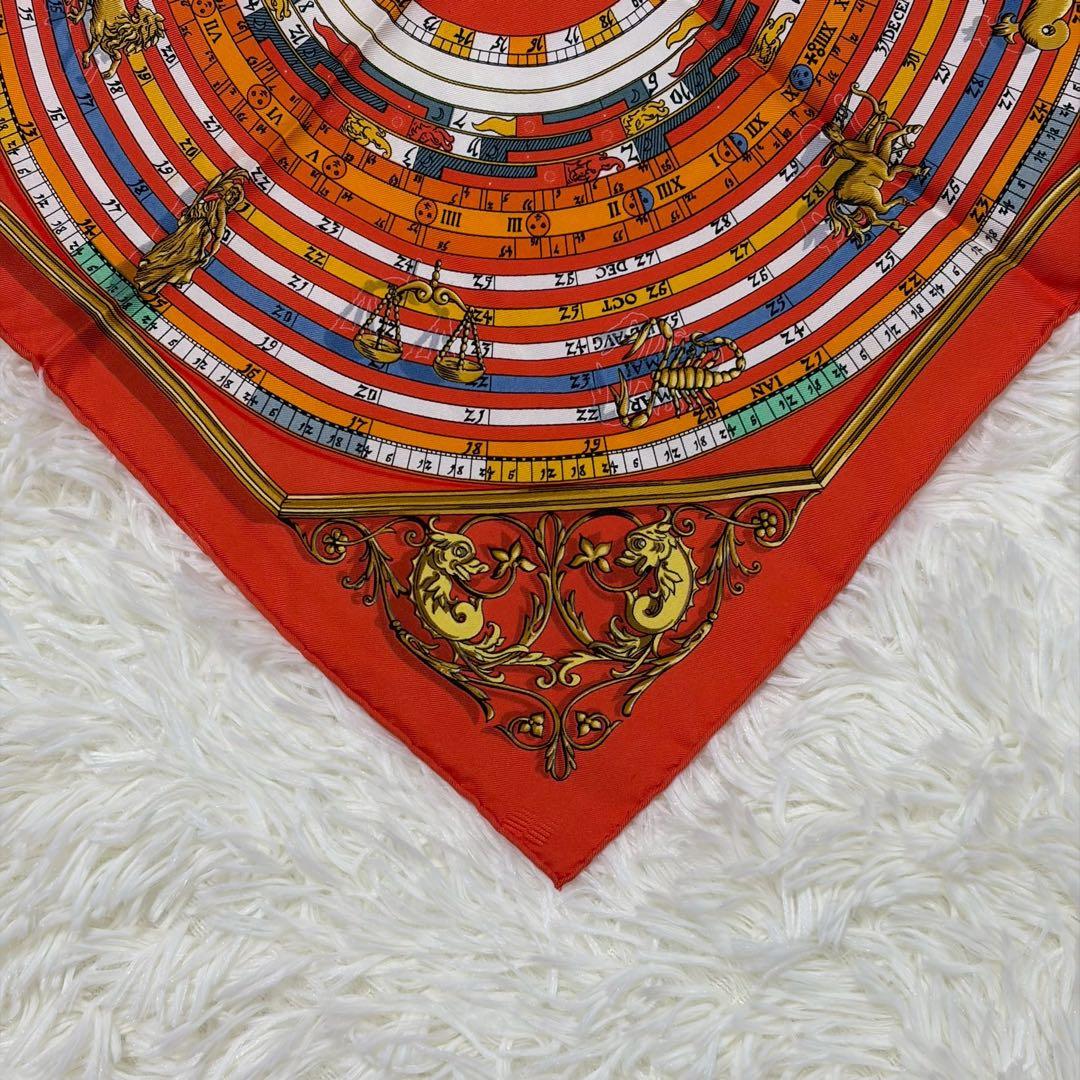 美品 エルメス DIES ET HORE 占星術 プチカレ45 シルク スカーフ