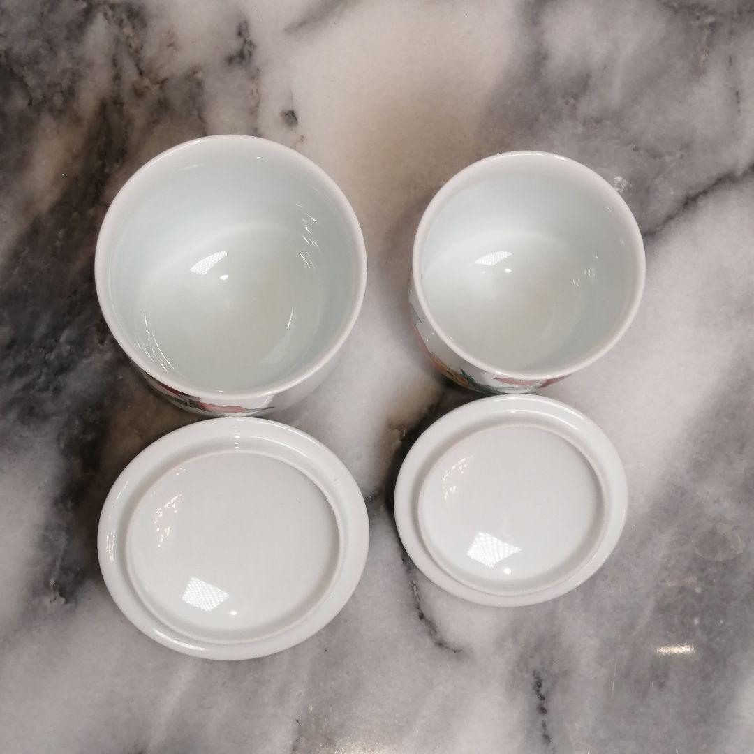 人間国宝【新品】 十四代 酒井田 柿右衛門 組湯呑 夫婦 湯呑 錦 苺花文 共箱