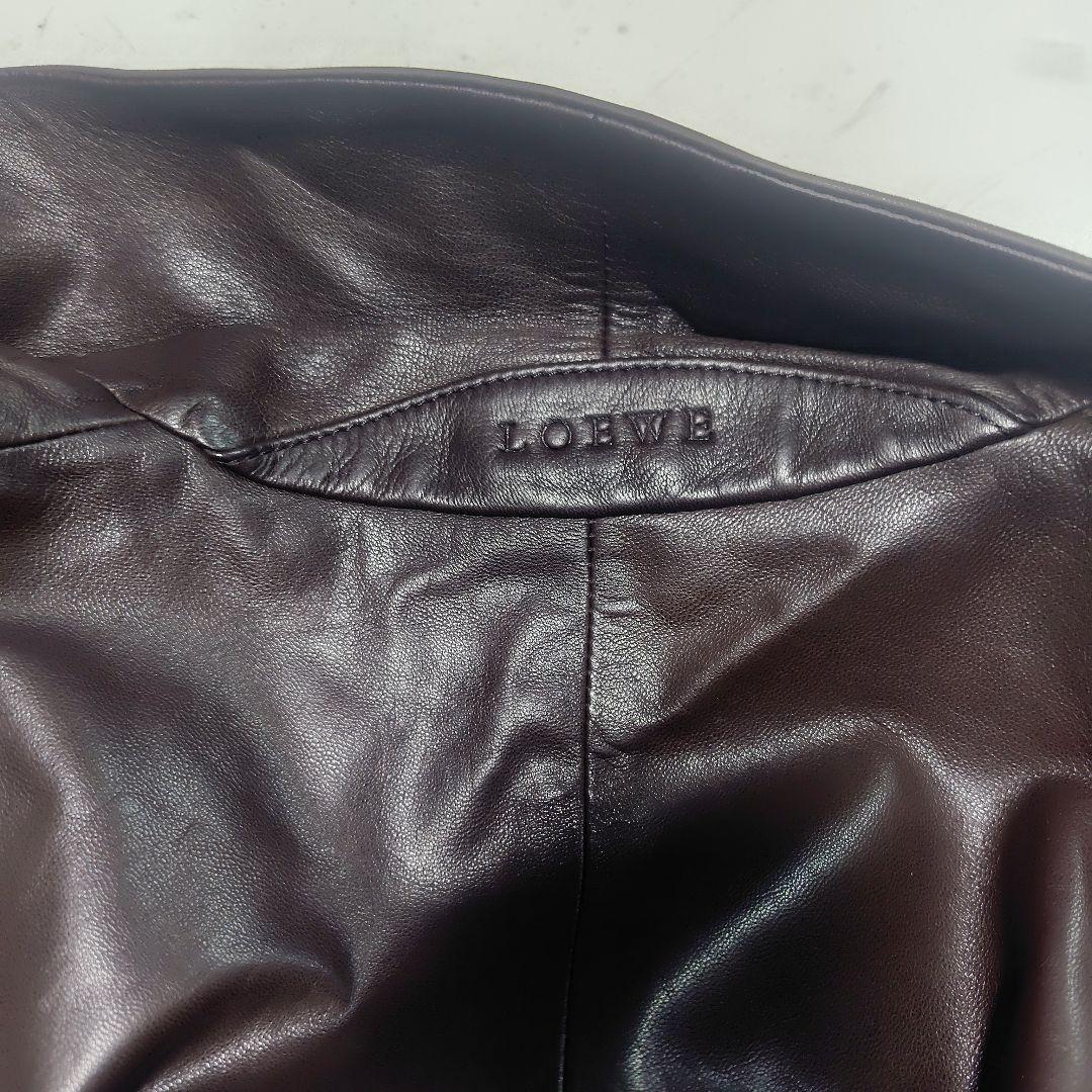 ぱーるまんLOEWE ロエベ　ビンテージ　ダークブラウン レザージャケット