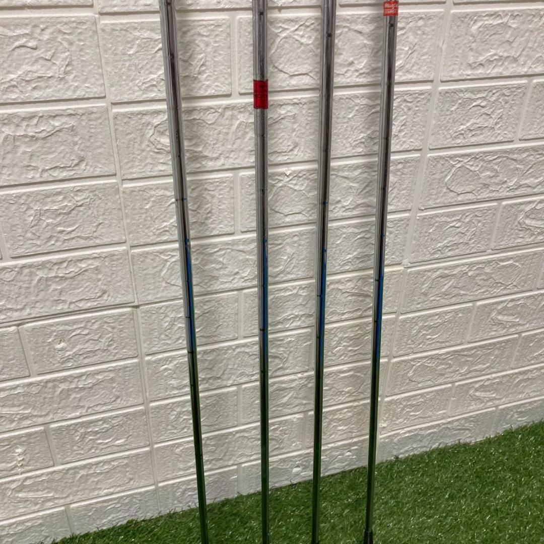 【希少】ビンテージ 木製パーシモンウッド 4本セット スチール