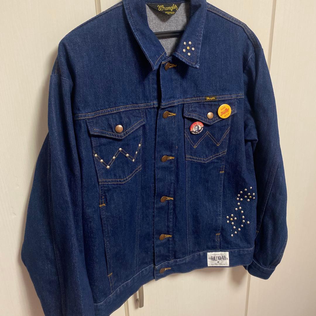 【未使用】Wrangler badway スタッズ デニムジャケット アメカジ