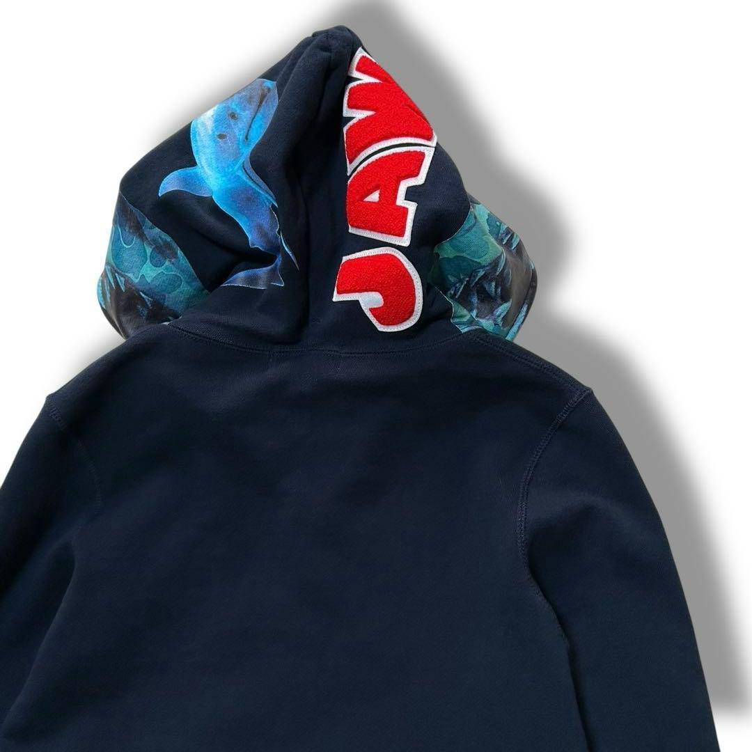 【未使用】A BATHING APE JAWS ジップパーカー シャーク XS