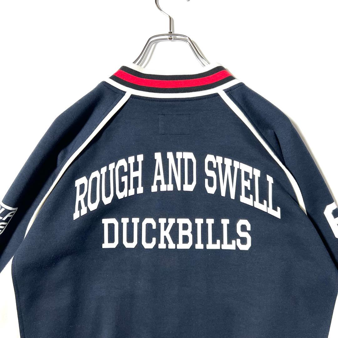 3483【美品】ラフアンドスウェル ジップアップジャケット ジャージ　紺 白 M