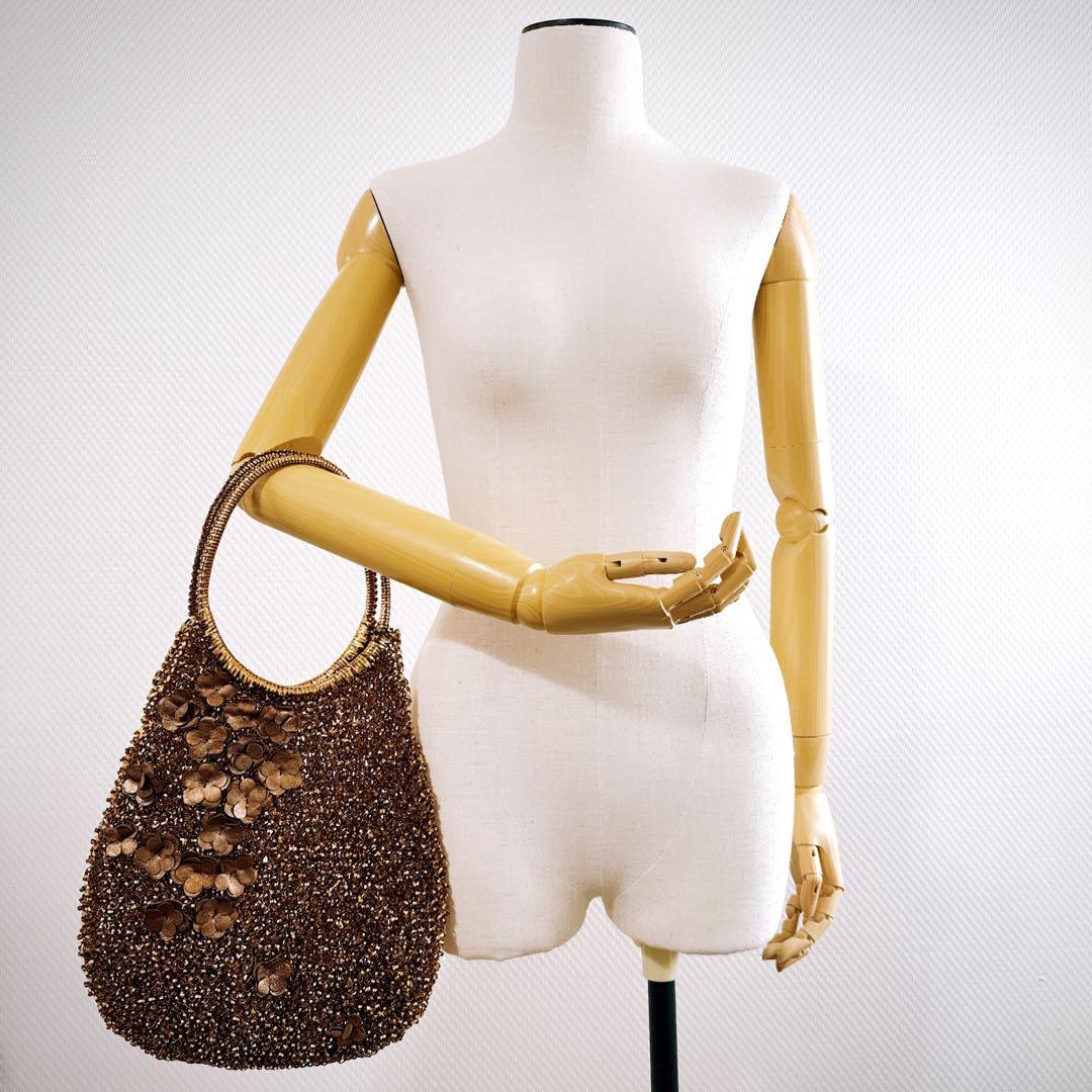 ❤️希少❤️アンテプリマ　スタンダード　ラウンド　ワイヤーバッグ　ブロンズ